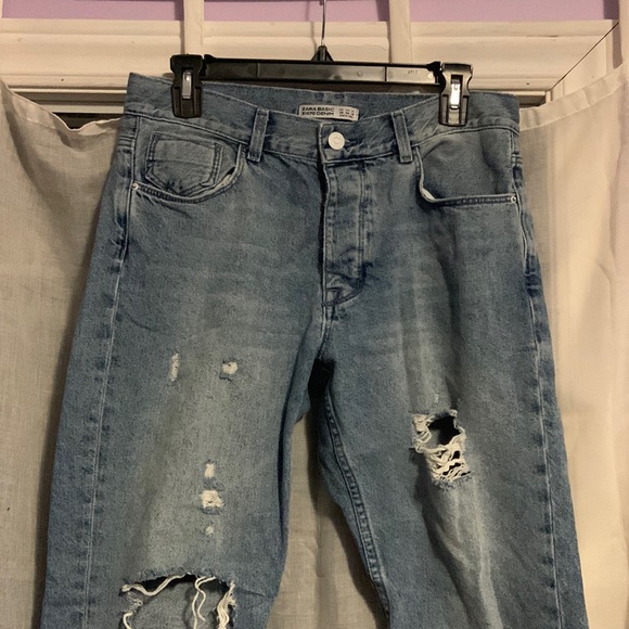 Dip bleached cropped jeans - Picture 1 of 4